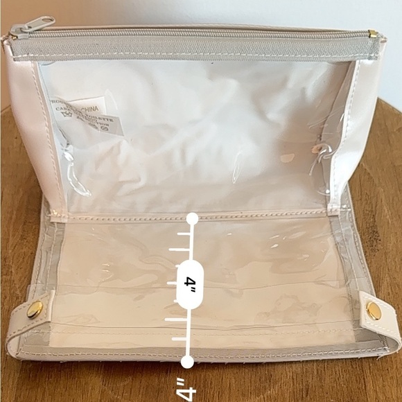 Vintage Christian Dior Parfume Bag Makeup Case Toiletry Kit Clutch Light  Grey - Picture 11 of 15